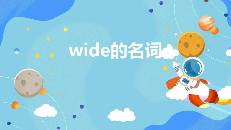 wide的名词 | wide名词是什么