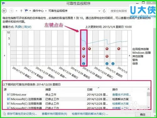 Win10系统异常后问题报告的查看方法(win10怎么看错误报告)