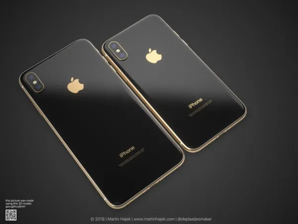 新iPhone X/X Plus金色版渲染图：黑金最有爱