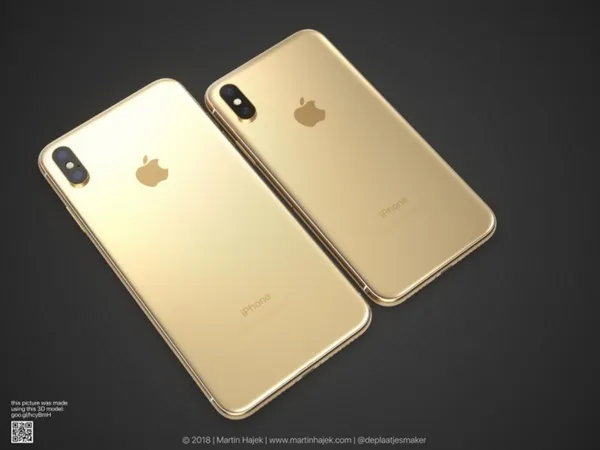 新iPhone X/X Plus金色版渲染图：黑金最有爱