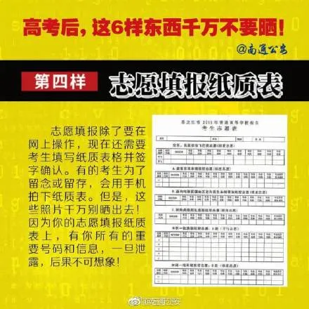 高考防诈骗指南：这6样东西千万不要晒！