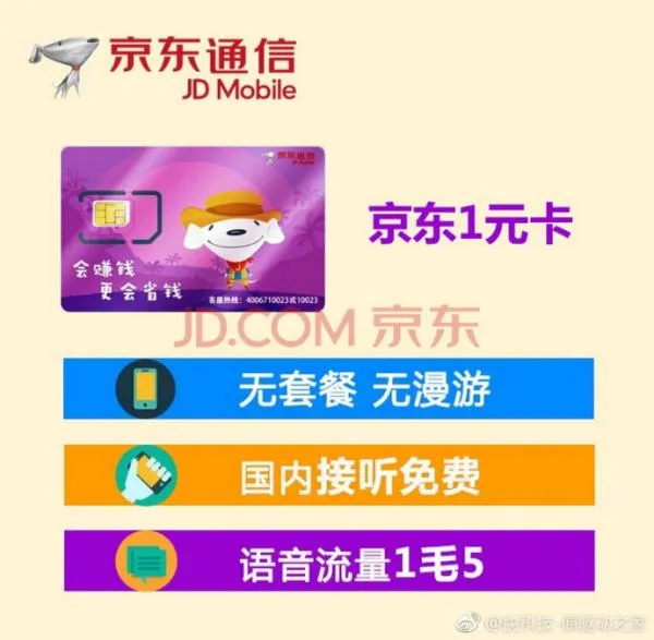 京东一元卡值得买吗？资费套餐介绍