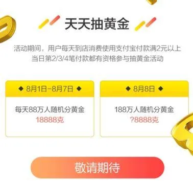 支付宝天天抽黄金有什么用？支付宝天天抽黄金一天能抽多少