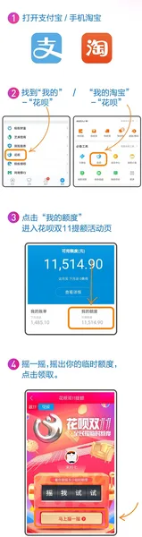 2017双11怎么提升花呗额度？附提升步骤