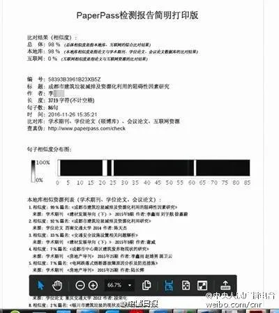 西南交通大学学生个人最高荣誉获得者李某被同班同学联名举报 论文查重率高达98%