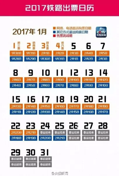 2016年春运火车票可以提前几天买？2017春运抢票小秘诀