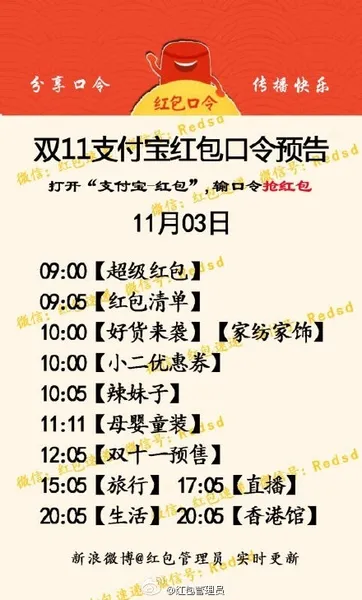 2016年11月3日支付宝红包口令分享 11.3支付宝红包口令汇总