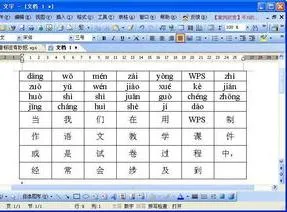 wps表格中打看拼音写汉字 | 用WPS制作看拼音写词语