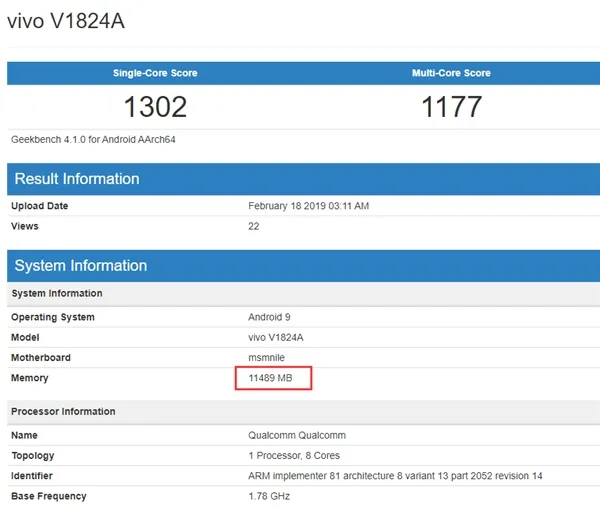 vivo新机曝光：骁龙855＋12GB内存