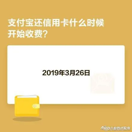 支付宝还信用卡要手续费吗？2019年3月26日起超2000收取0.1%服务费