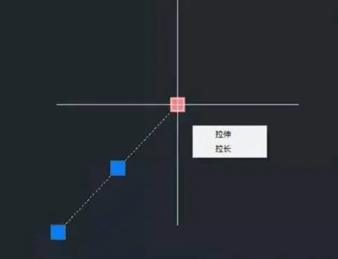 CAD线条选中时蓝色夹点处拉伸和拉长命令区别是什么？