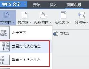 wps中纵向打字 | wps竖向文字