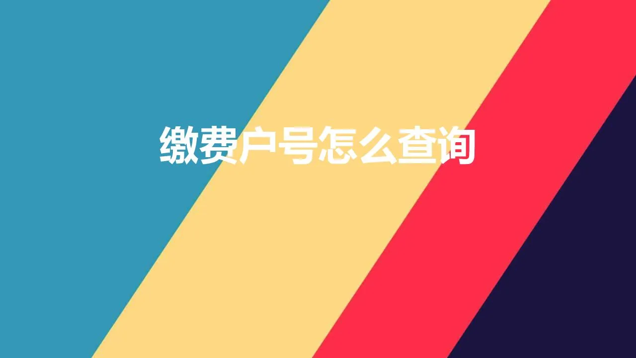 缴费户号怎么查询 | 微信缴费户号