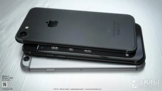 iPhone 7黑色版(太空黑)渲染图曝光