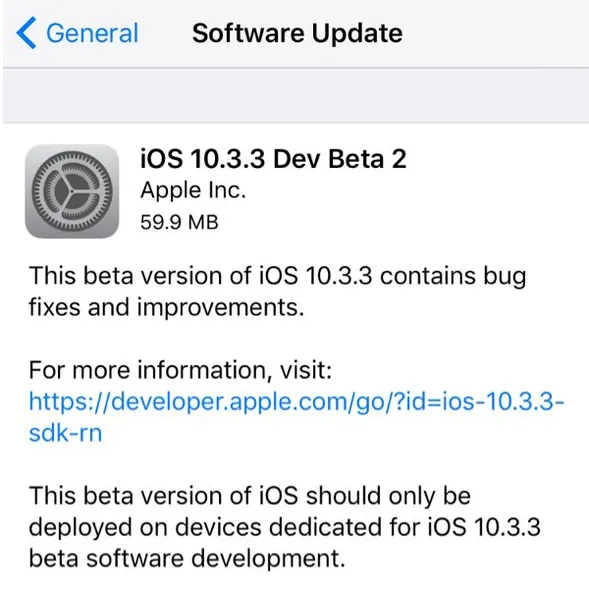 ios10.3.3beta2新特性有哪些？新功能及修复问题介绍