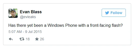Windows Phone新机曝光：带前置闪光