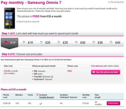 T-Mobile 开卖Samsung Omnia 7