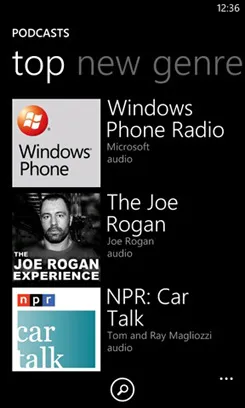微软展示Windows Phone 7 Mango音乐新特性