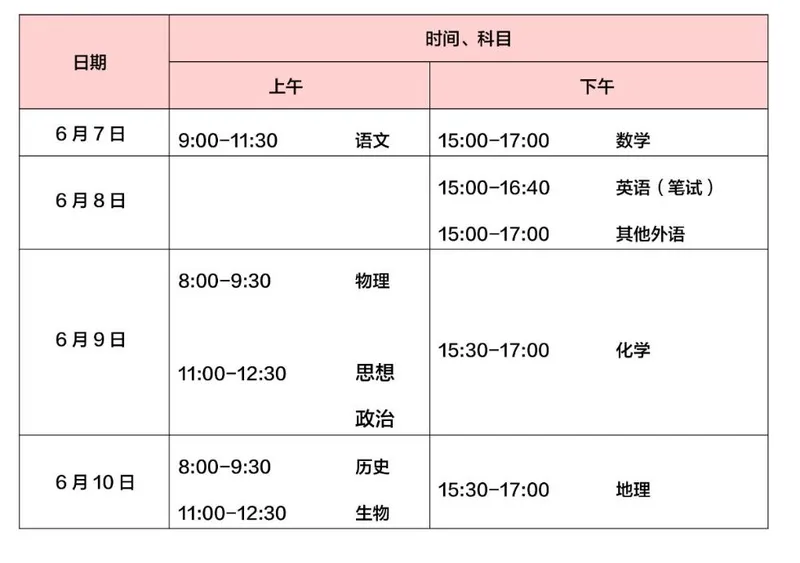 2020年北京高考时间变为4天 2020北京高考最新时间安排