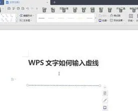 wps把字变成虚线字 | WPS文字输入虚线