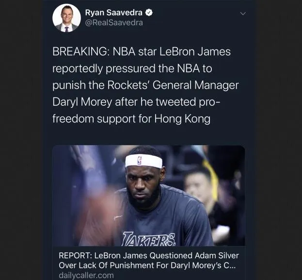 詹姆斯要求NBA联盟处罚莫雷是怎么回事？莫雷言论辱华始末回顾