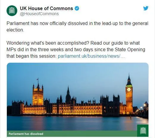 英国议会正式解散是什么情况？揭开圣诞月提前大选序幕