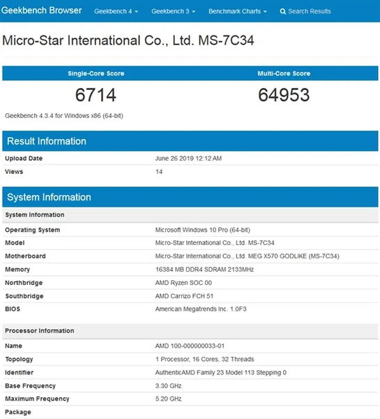 5.2GHz 16核心!AMD神秘U曝光：碾压18核心i9-9980XE