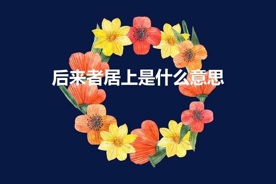 后来者居上是什么意思 | 什么叫后来居上