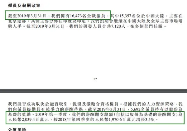 小米一季度拥有1.64万名全职员工：平均月薪低于4万