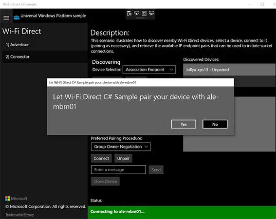 Windows10设备怎么使用wifi direct